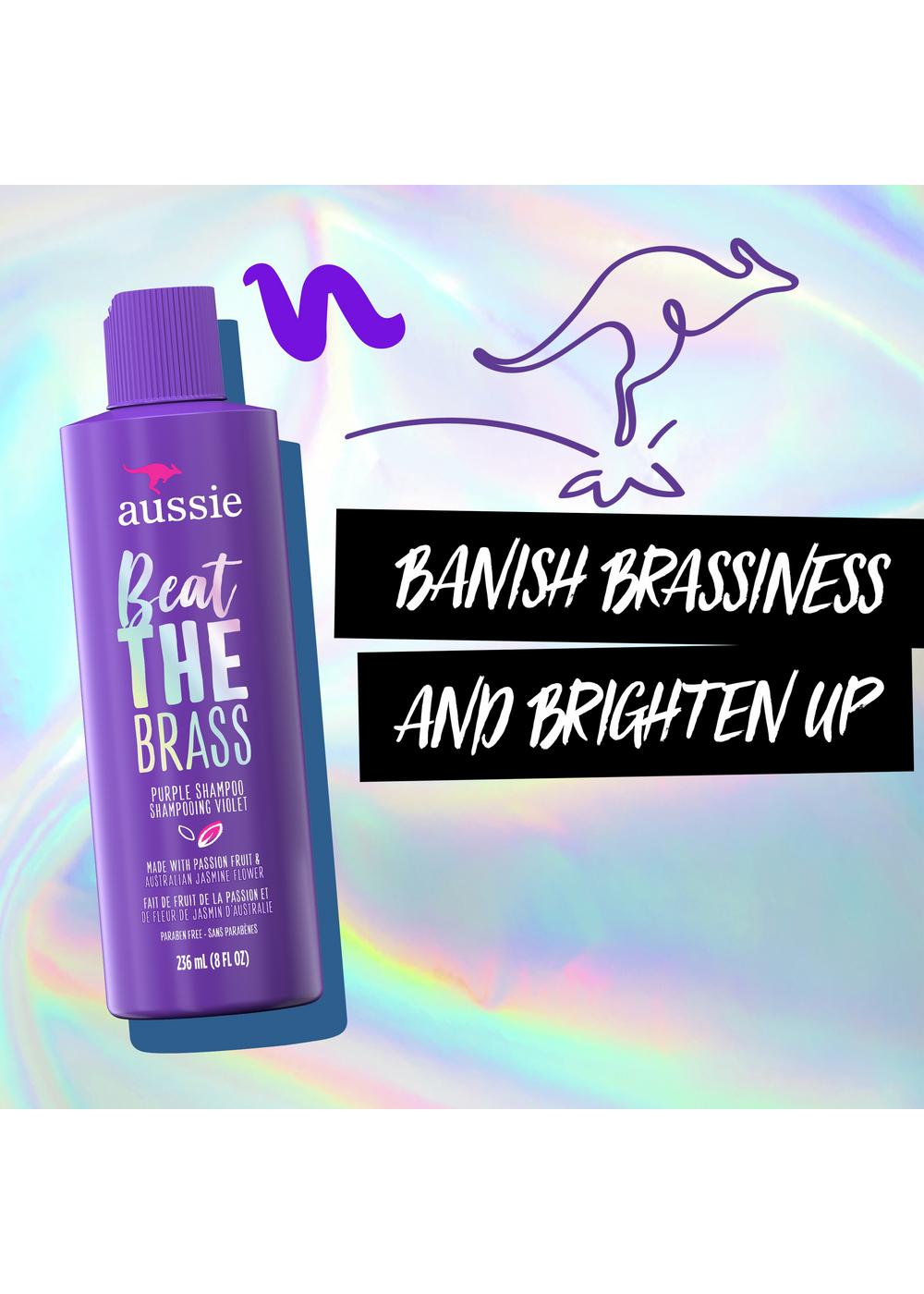 Aussie Beat the Brass Purple Shampoo; image 2 of 6