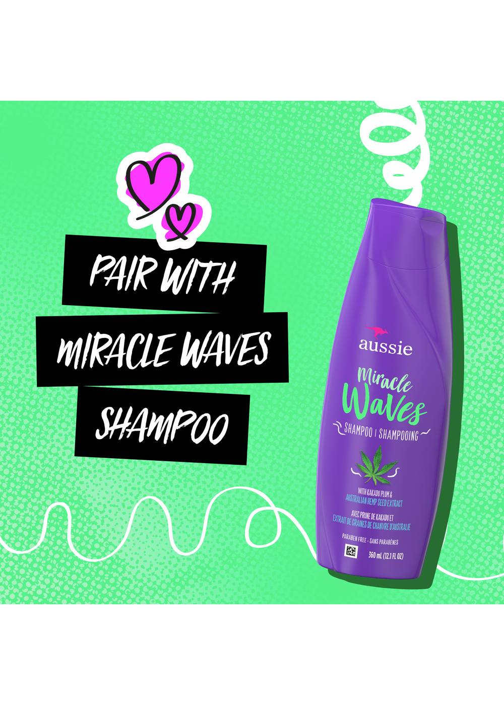 Aussie Miracle Waves Anti-Frizz Hemp Conditioner; image 3 of 7