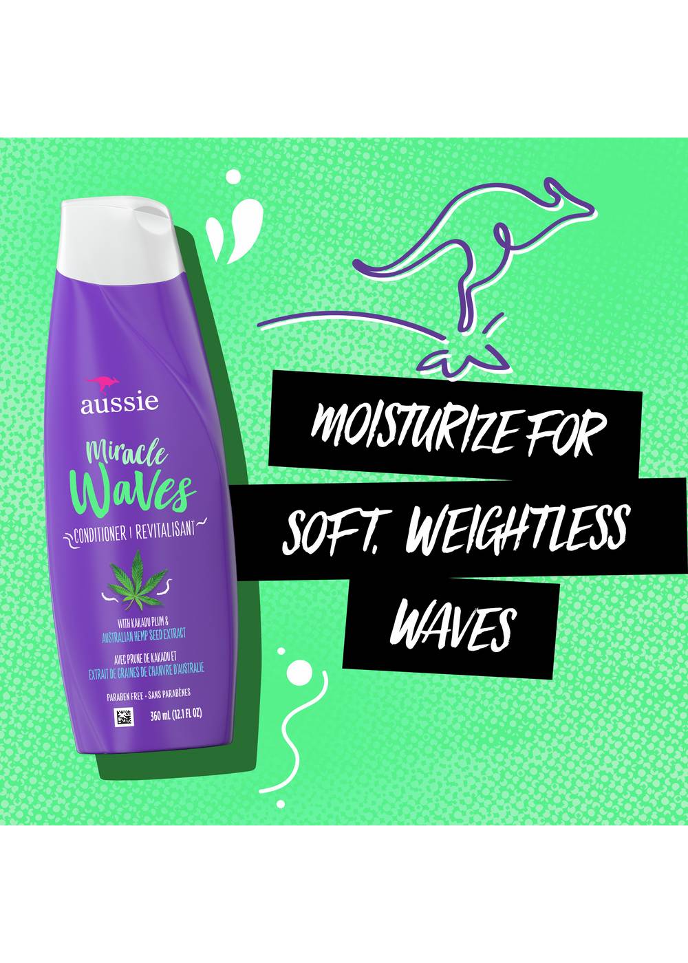 Aussie Miracle Waves Anti-Frizz Hemp Conditioner; image 7 of 7