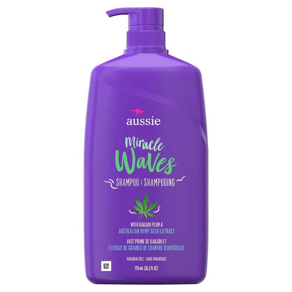 Aussie Miracle Waves Shampoo with Kakadu Plum & Australian Hemp Seed