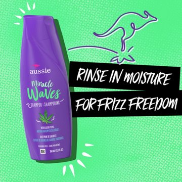 Aussie Miracle Waves Anti-Frizz Hemp Shampoo