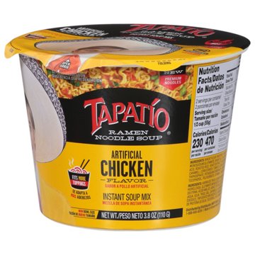 Tapatio Spicy Chicken Ramen Noodle Soup Bowl, 3.8 oz