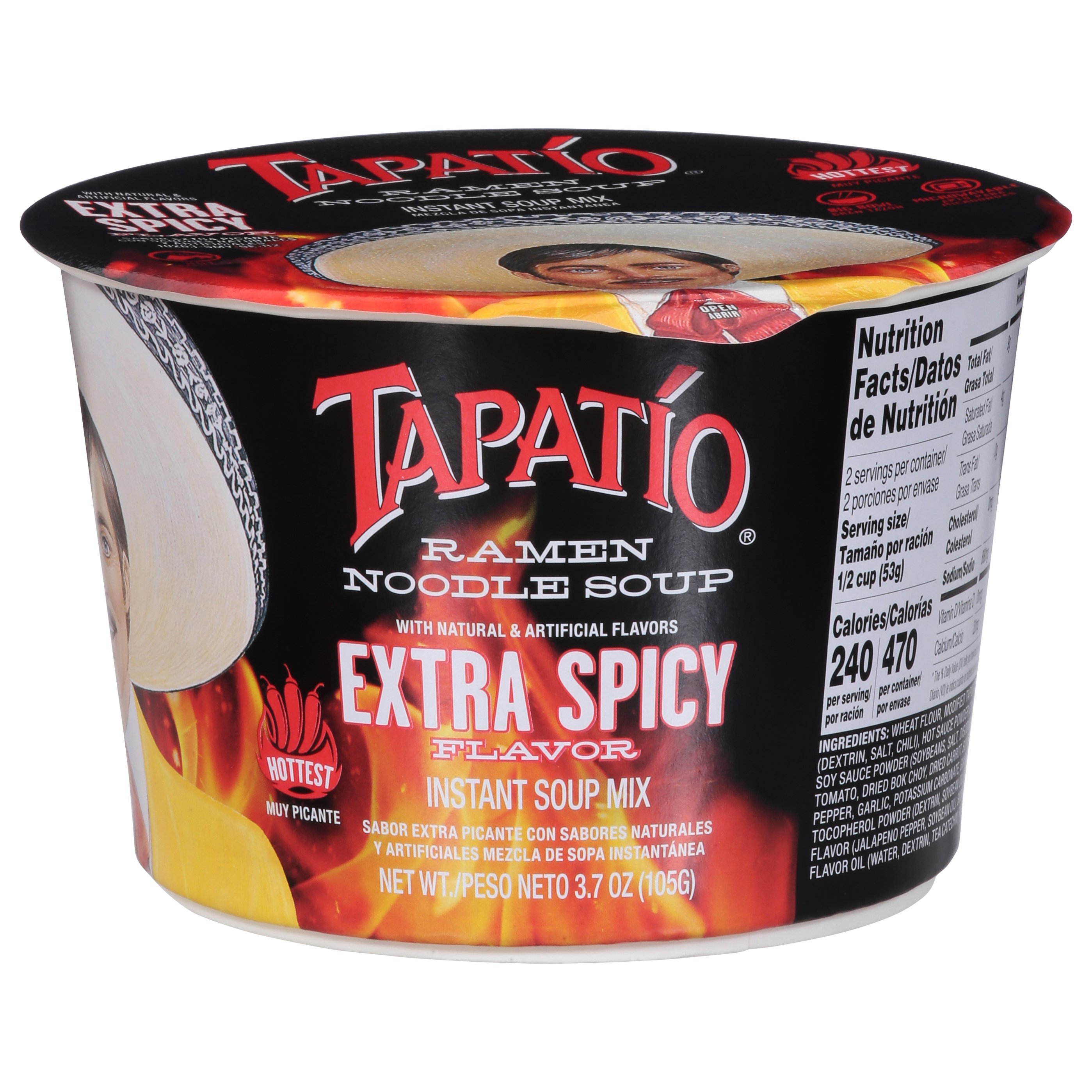Tapatio Extra Spicy Ramen Noodle Soup Bowl Shop Soups & Chili at HEB