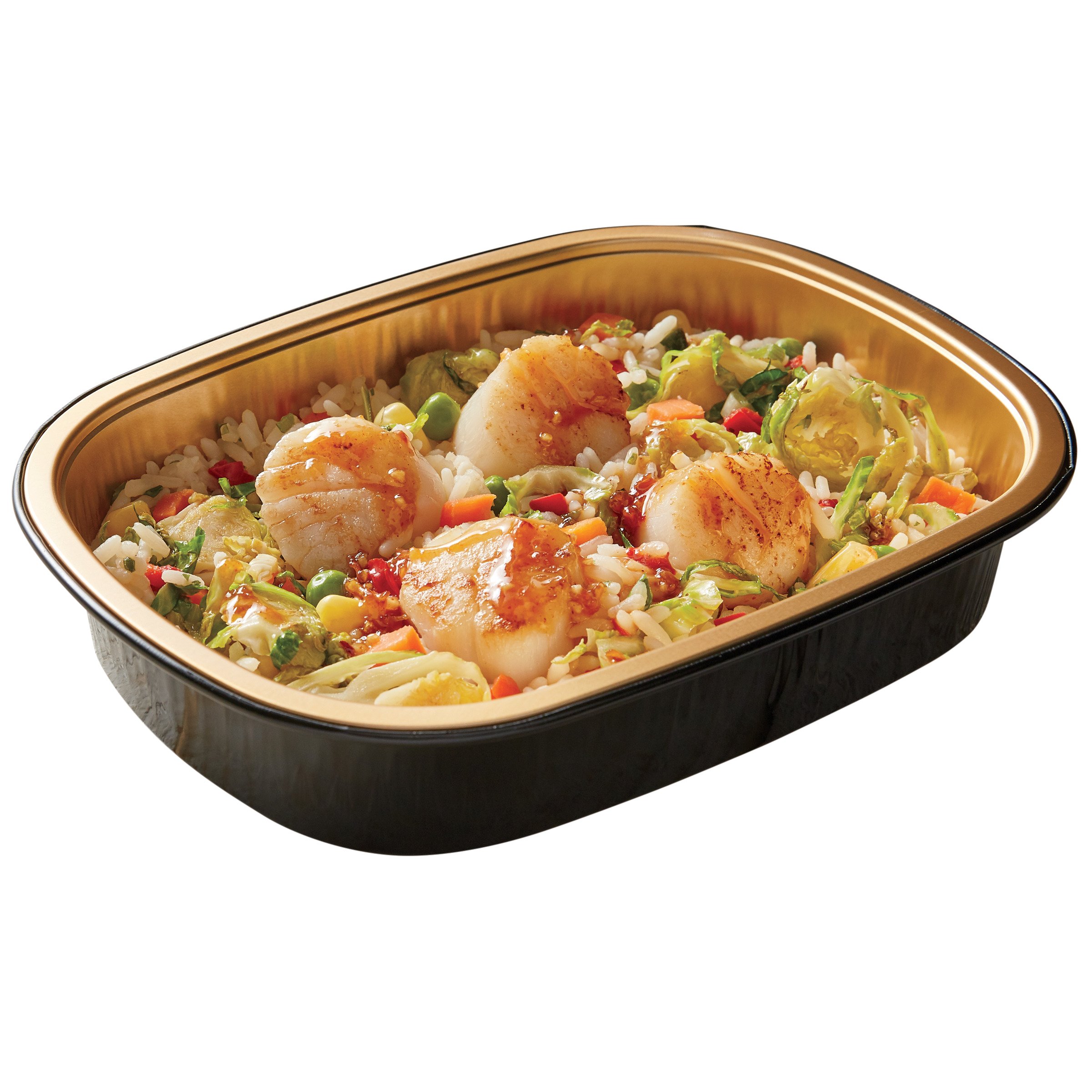 Meal Simple by HEB Asian Scallops with Rice & Shredded Brussels