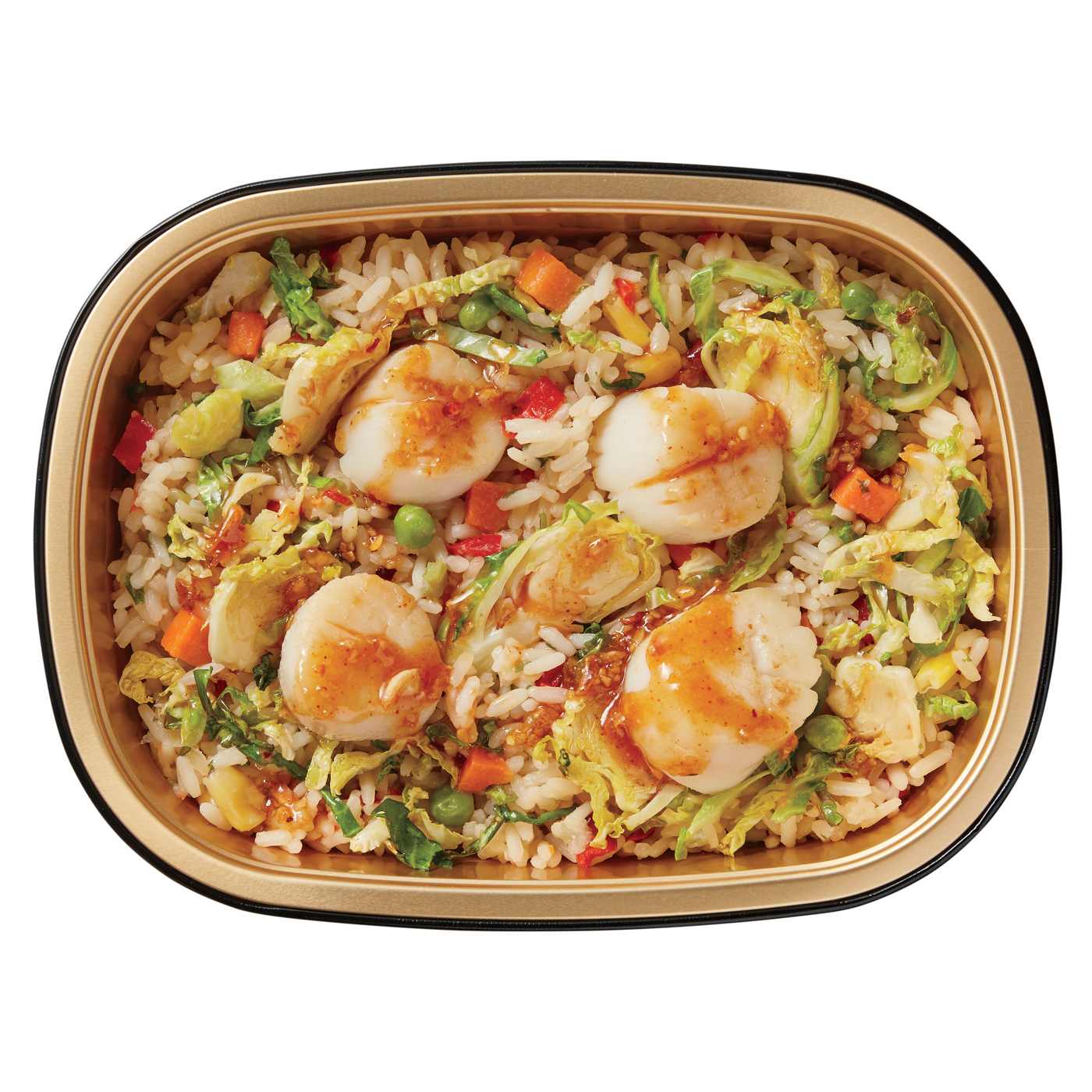 Meal Simple by HEB Asian Scallops with Rice & Shredded Brussels Sprouts Shop Entrees & Sides