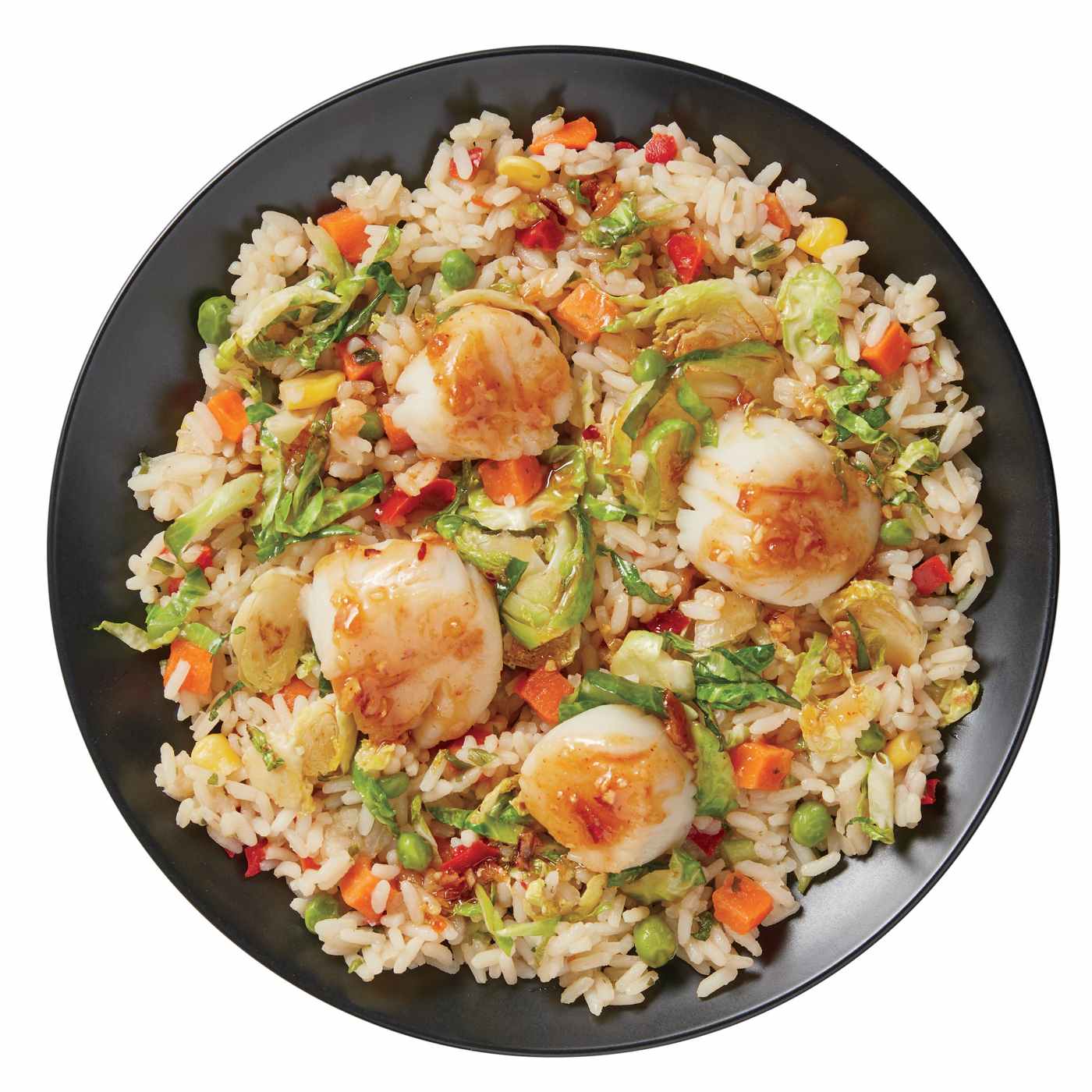 Meal Simple by HEB Asian Scallops with Rice & Shredded Brussels Sprouts Shop Entrees & Sides