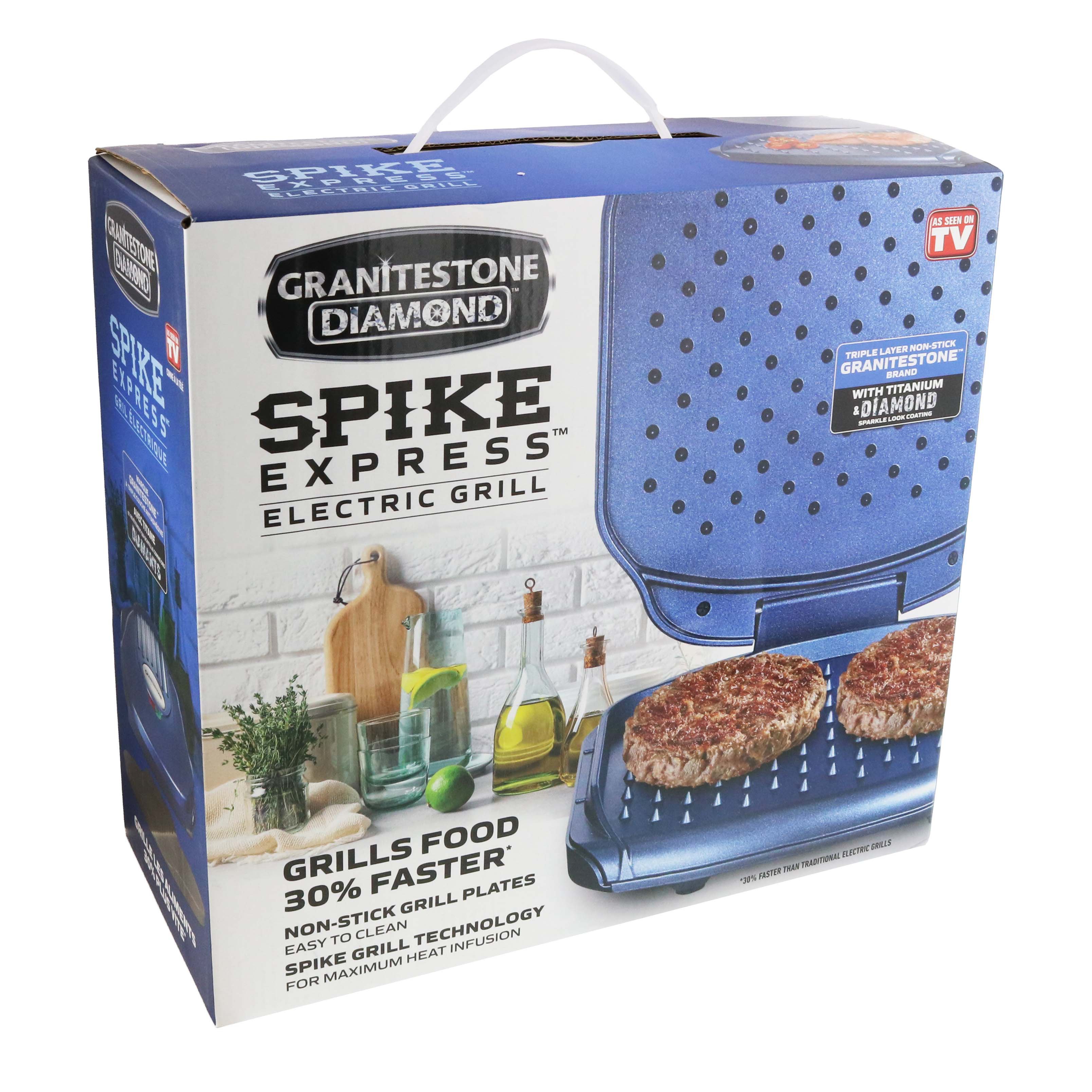 As Seen On TV GraniteStone Diamond Blue Spike Express Electric Grill