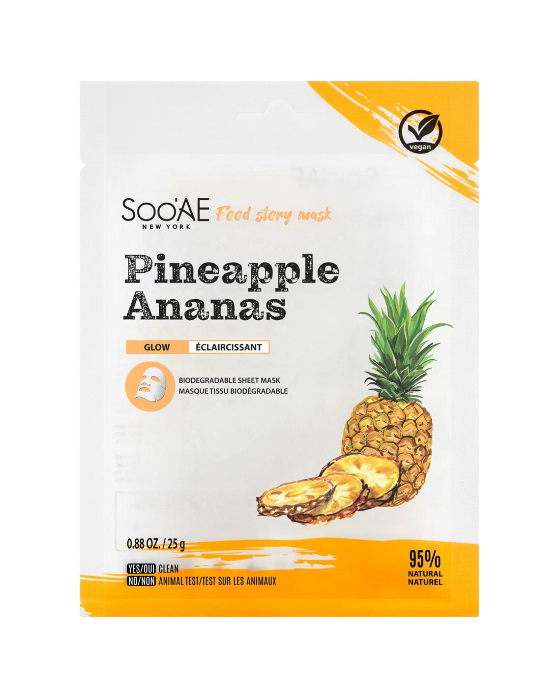 Soo'AE Food Story Pineapple Mask; image 1 of 2