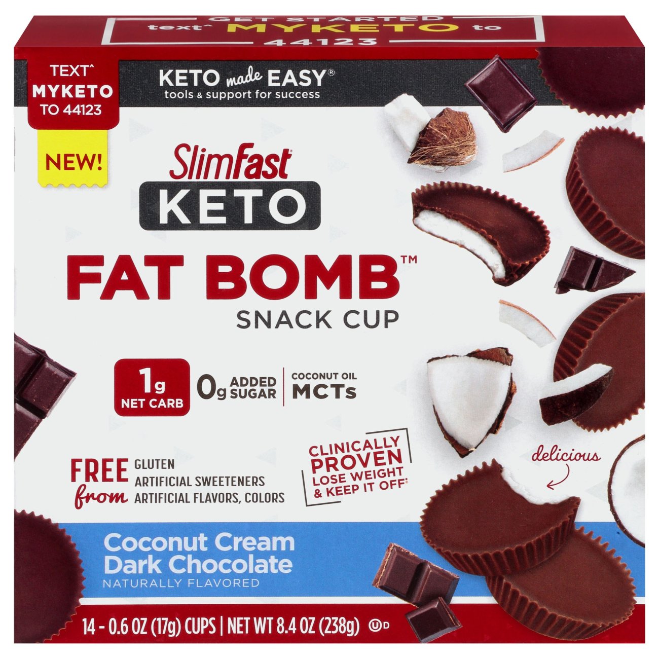 Slimfast Keto Fat Bomb Slimfast Keto Fat Bomb Coconut Cream Dark ...