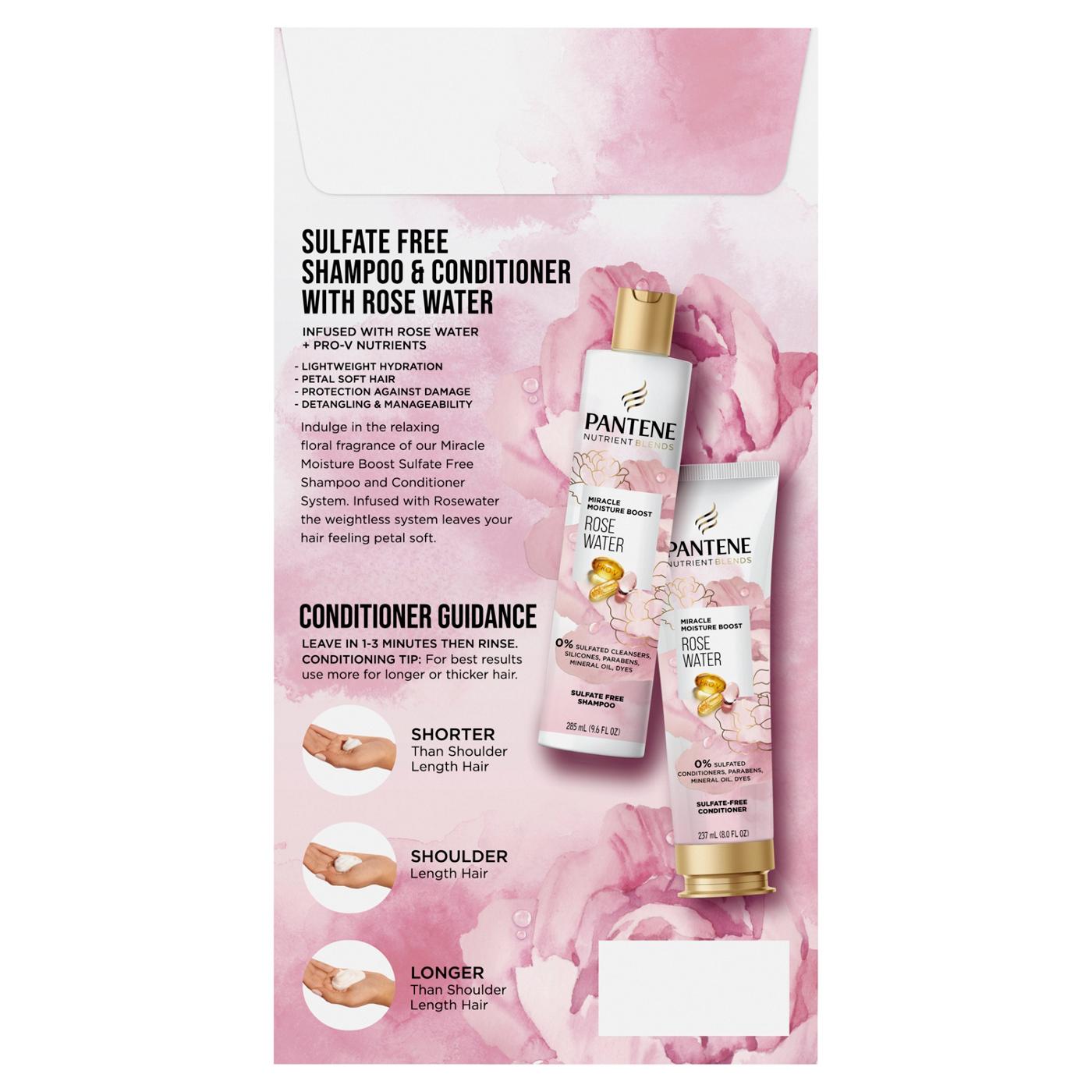 Pantene Nutrient Blends Moisture Boost  Rose Water Shampoo & Conditioner; image 10 of 10