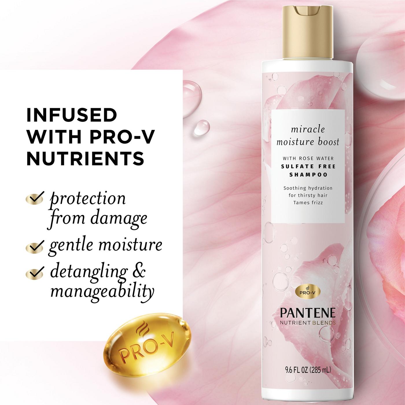 Pantene Nutrient Blends Moisture Boost  Rose Water Shampoo & Conditioner; image 6 of 10