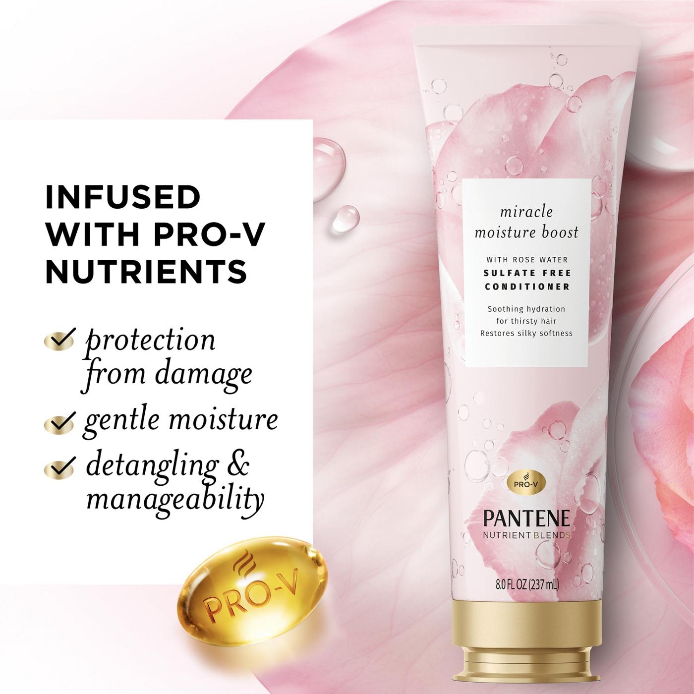 Pantene Nutrient Blends Moisture Boost  Rose Water Shampoo & Conditioner; image 7 of 10