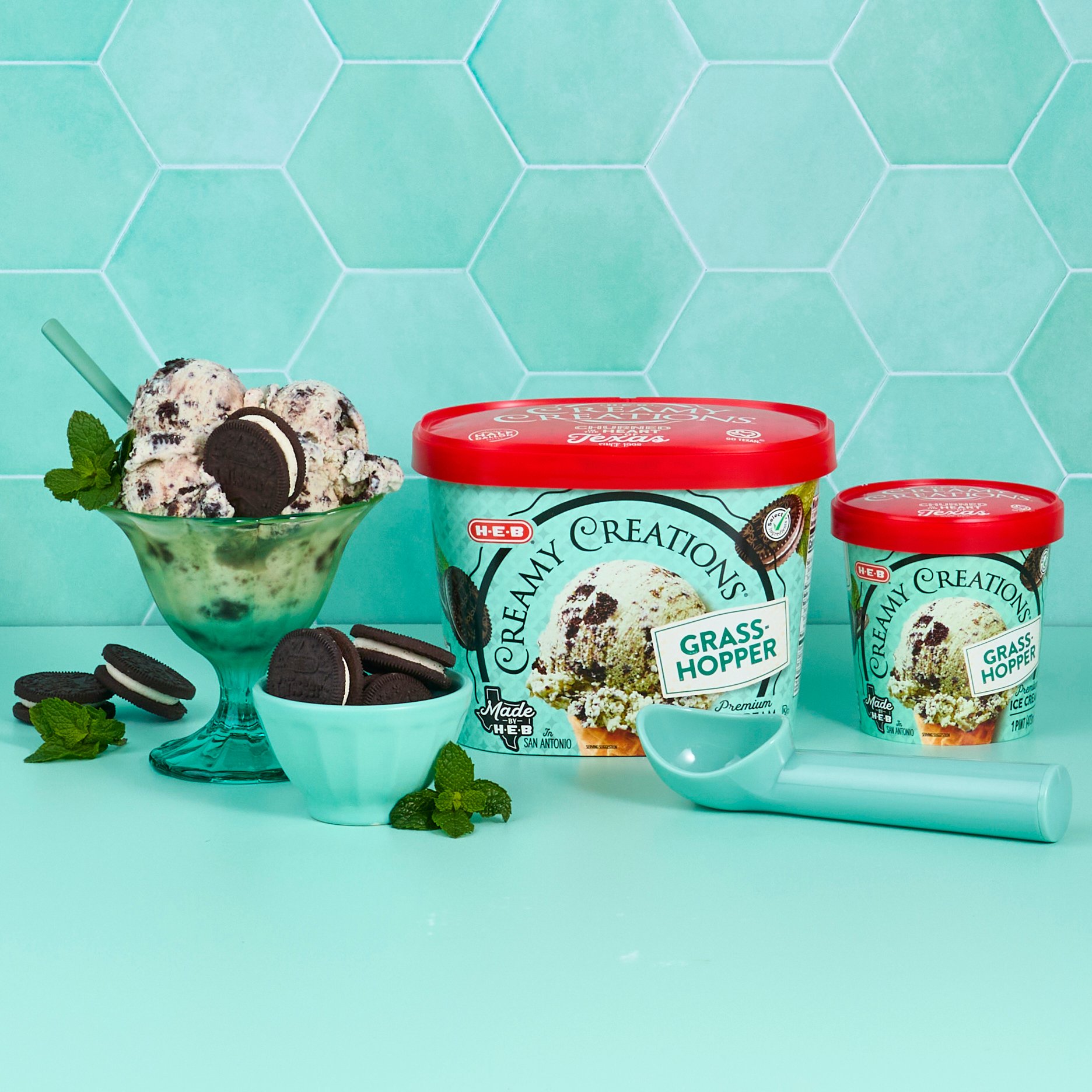 アイスエイジほぼハーフコンプリート H-E-B Creamy Creations Grasshopper Ice Cream - Shop Ice cream at H-E-B