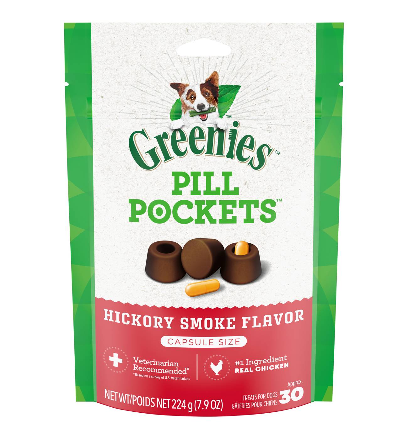 GREENIES PILL POCKETS for Dogs Capsule Size - Hickory Smoke Flavor; image 1 of 5