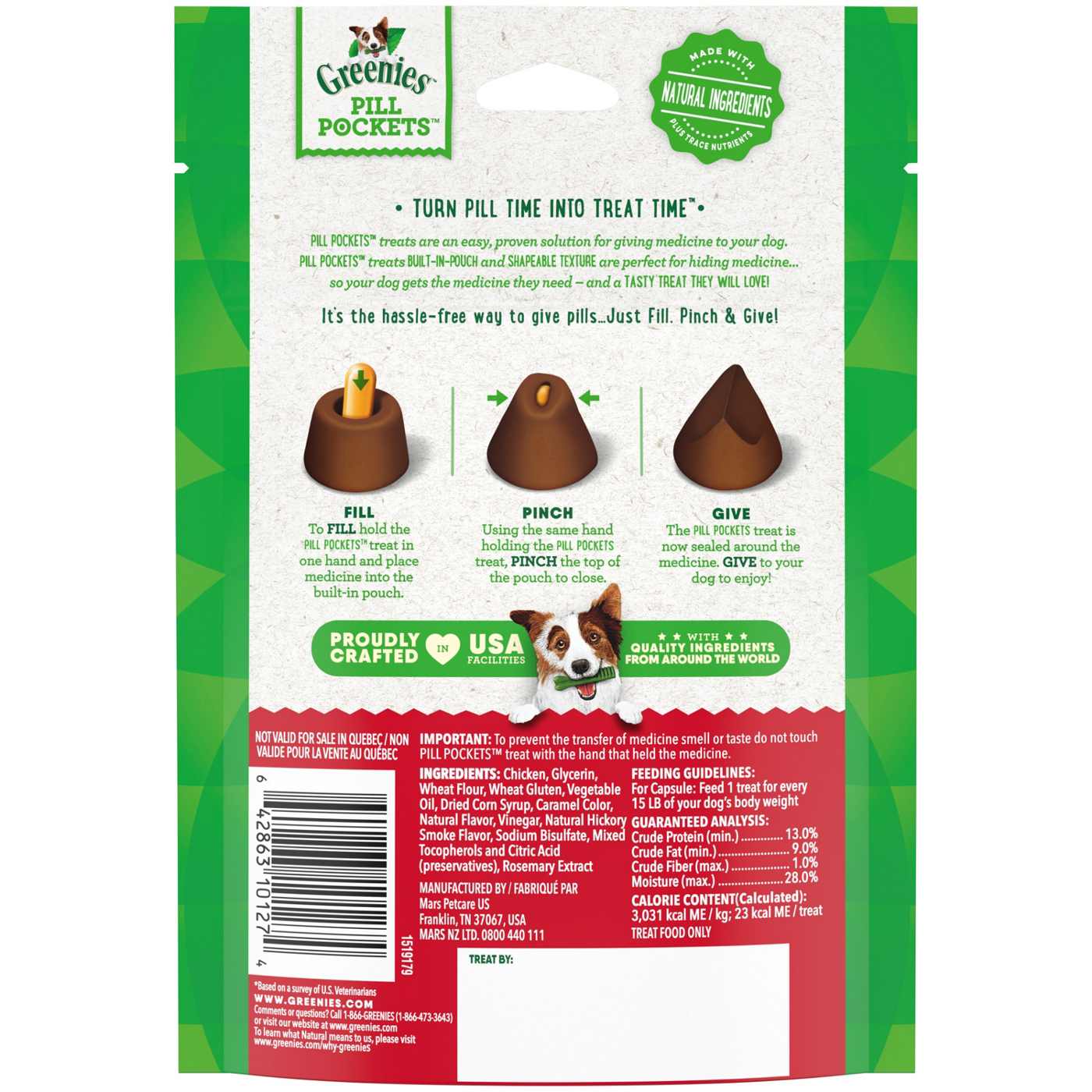 GREENIES PILL POCKETS for Dogs Capsule Size - Hickory Smoke Flavor; image 4 of 5