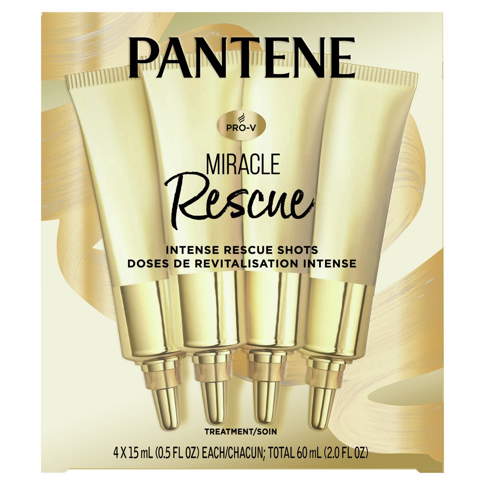 Pantene Intense Rescue Shots, Targets Extreme Damage, Nourishes & Helps Prevent Split Ends, Protects Hair Bonds, 2.0 oz
