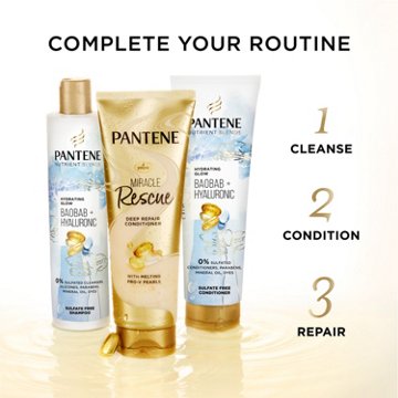 Pantene Nutrient Blends Hydrating Glow Baobab + Hyaluronic Sulfate Free Shampoo