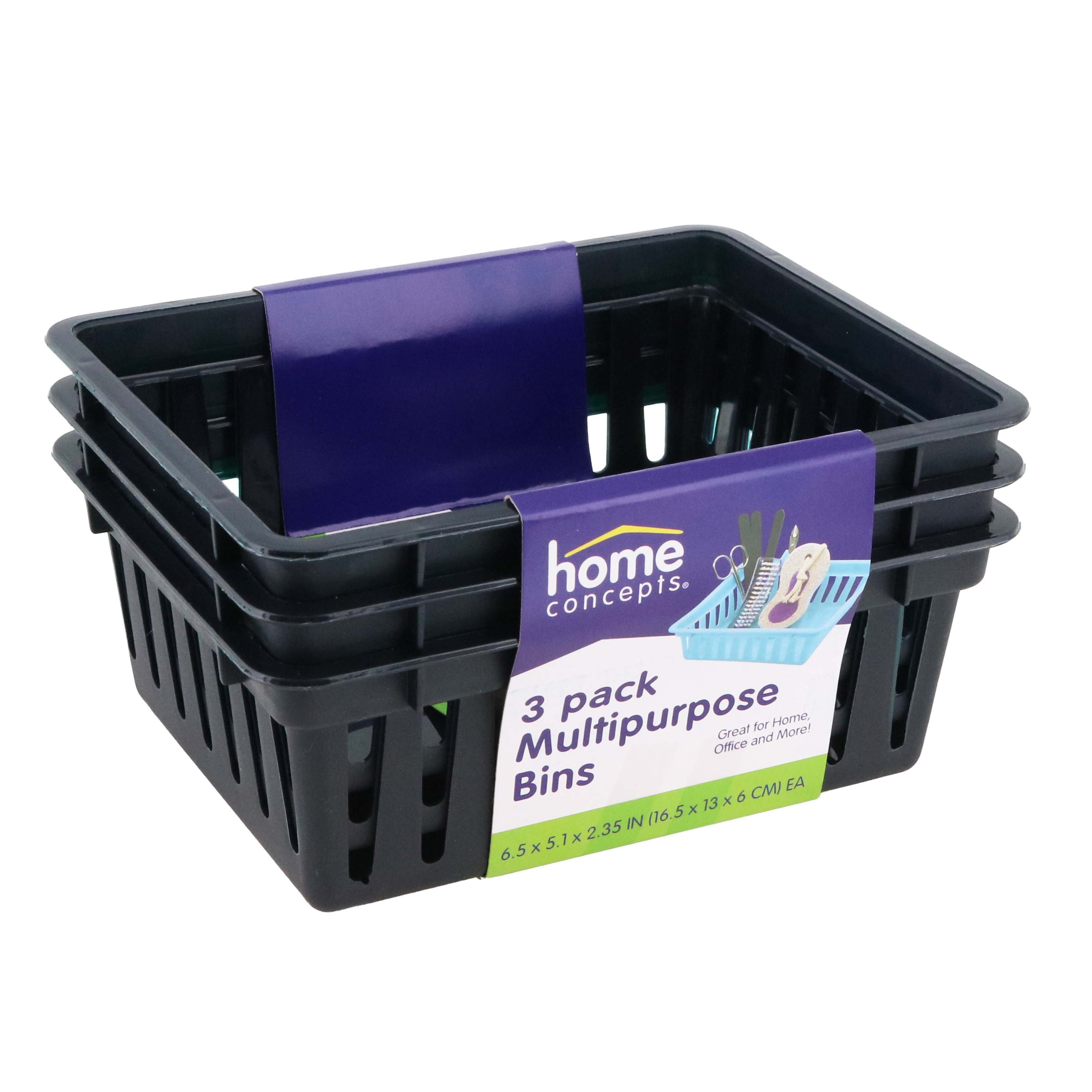 our goods Woven Plastic Storage Basket - Black - Shop Storage Bins at H-E-B