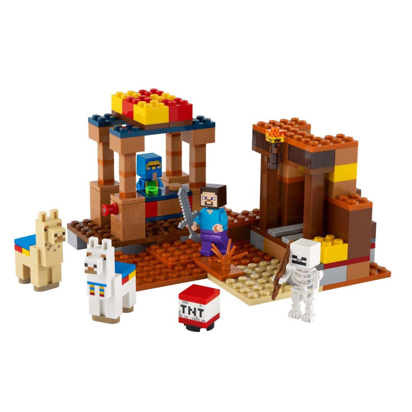 Lego Minecraft Trading Post Playset Shop Lego Building Blocks At H E B