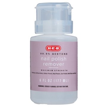 H-E-B 99.9% Acetone Nail Polish Remover With Pump, 6 oz