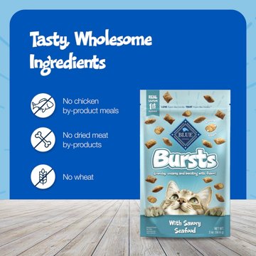 Blue Buffalo Bursts Crunchy & Creamy Cat Treats - Savory Seafood