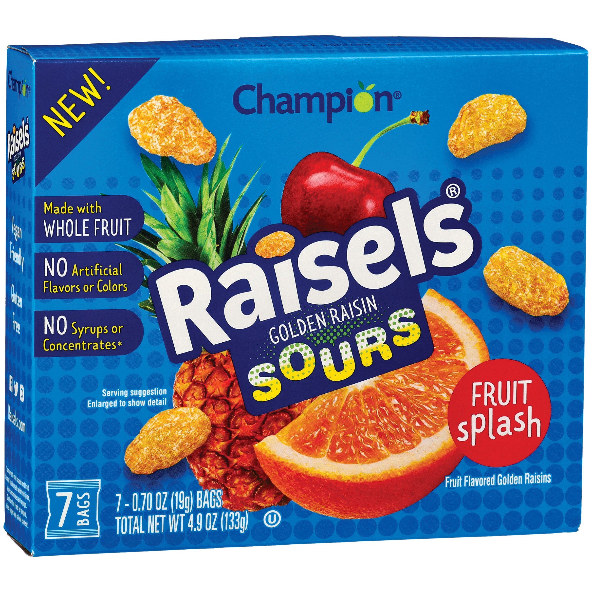 Champion Raisels Sours Fruit Splash Golden Raisins Shop Raisins at HEB