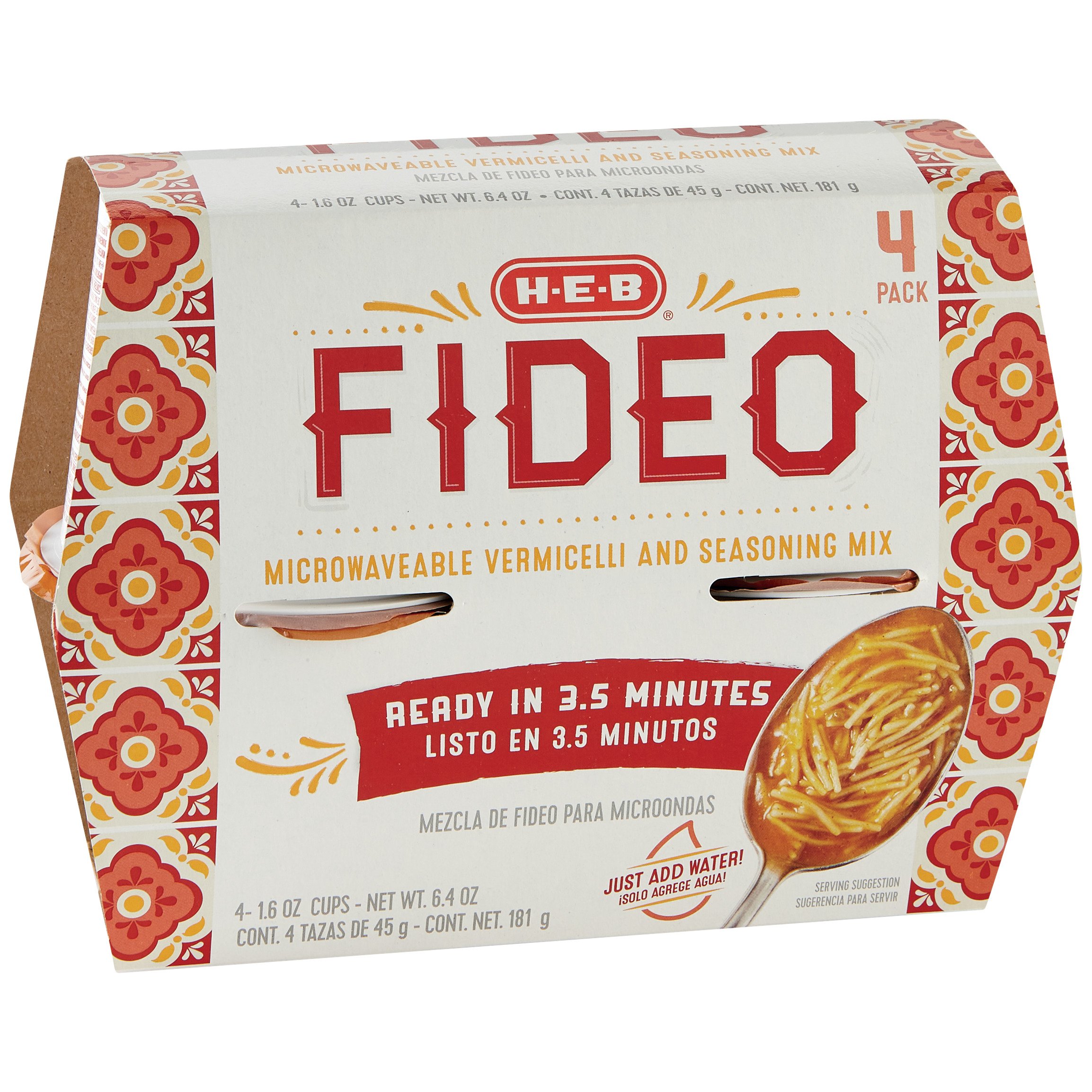 HEB Comida Fideo 1.6 oz Cups Shop Pantry meals at HEB