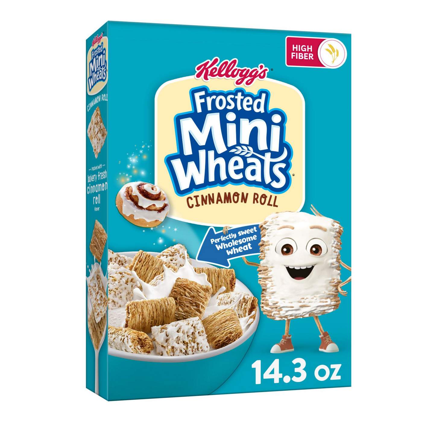 Kellogg's Frosted Mini Wheats Cinnamon Roll Cold Breakfast Cereal; image 1 of 5