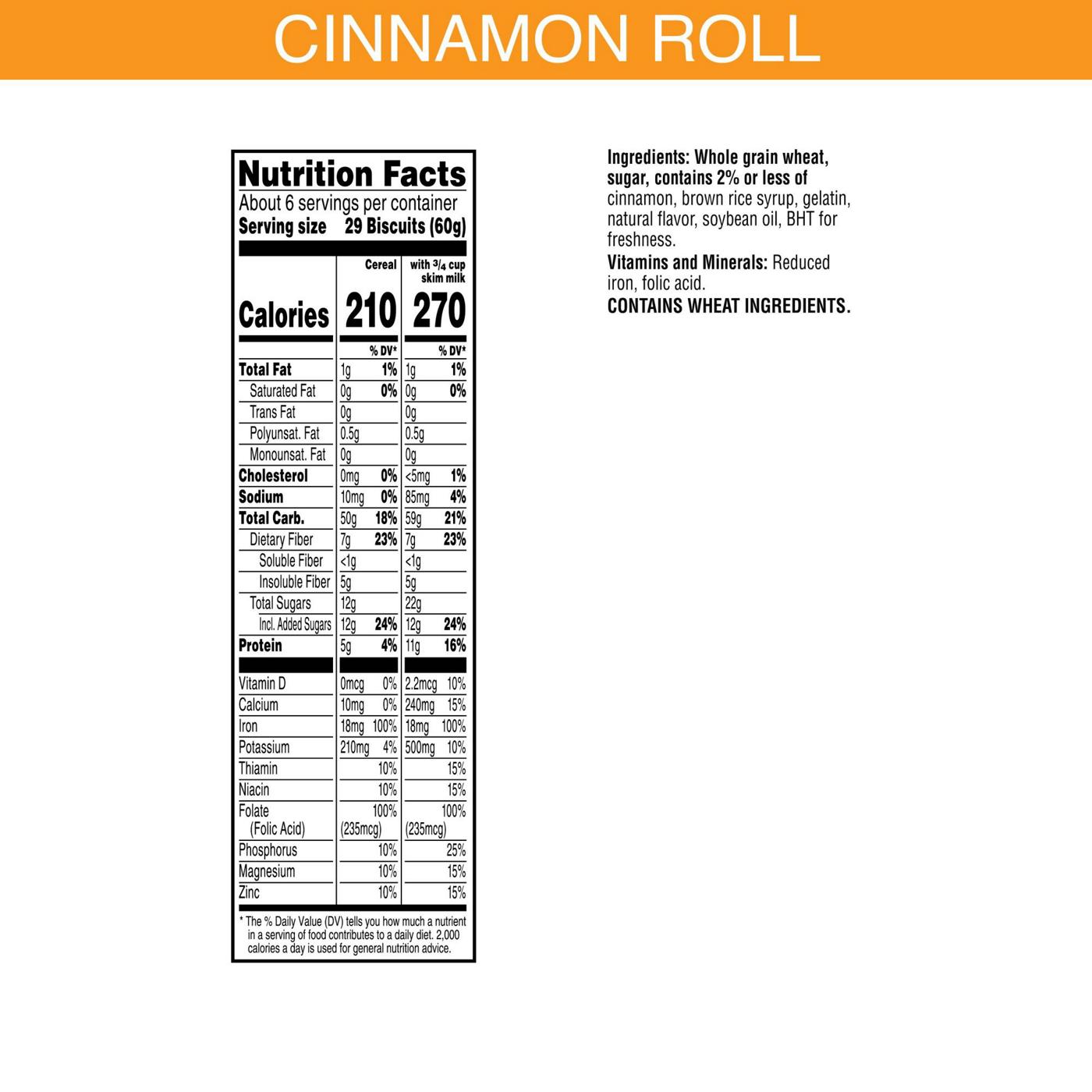 Kellogg's Frosted Mini Wheats Cinnamon Roll Cold Breakfast Cereal; image 4 of 5
