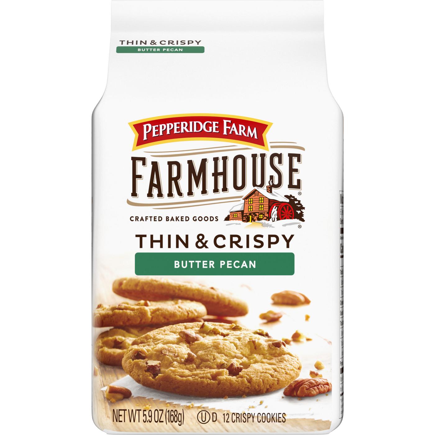 Pepperidge Farm Farmhouse Thin & Crispy Butter Pecan Cookies; image 1 of 9