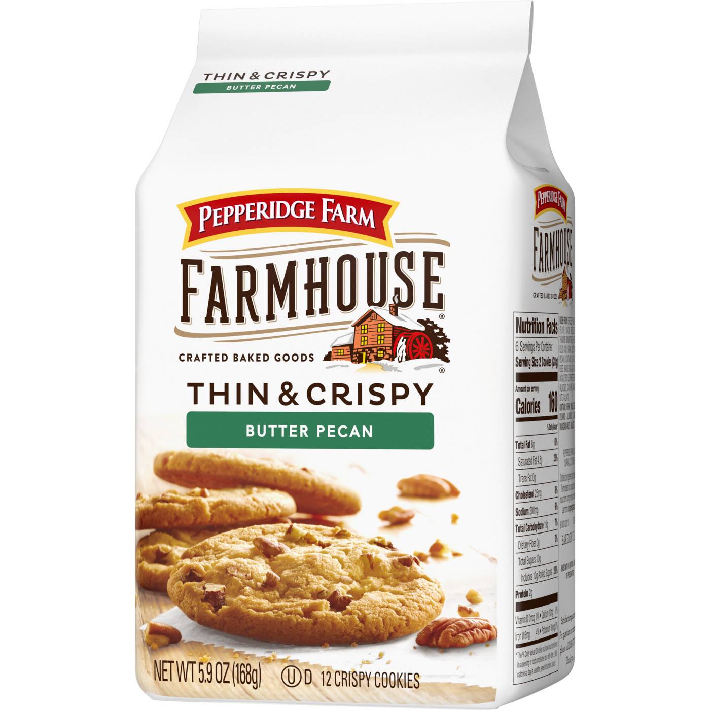 Pepperidge Farm Farmhouse Thin & Crispy Butter Pecan Cookies; image 3 of 9