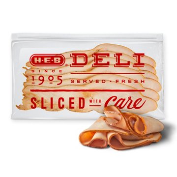H-E-B Deli Post Oak-Smoked Seasoned Turkey Breast, Sandwich Sliced