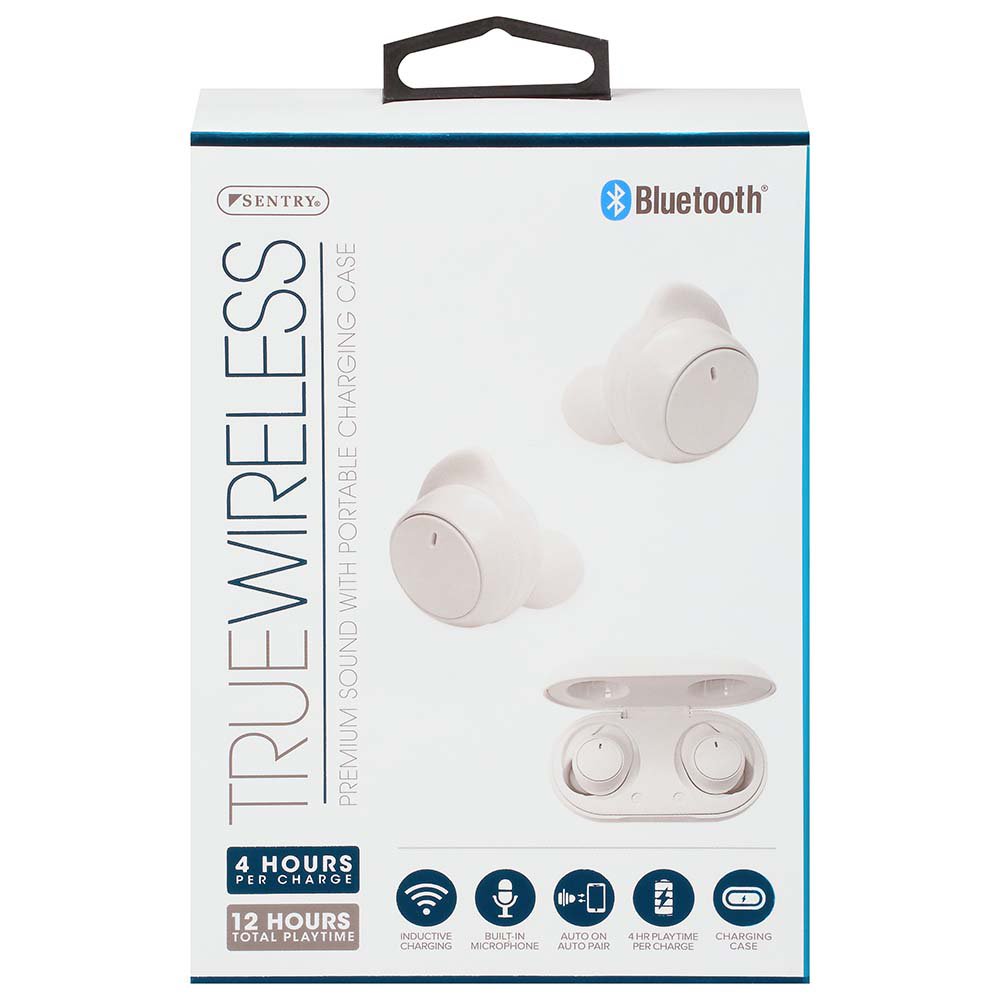 Sentry True Wireless Premium Sound Earbuds - White - Shop Headphones at