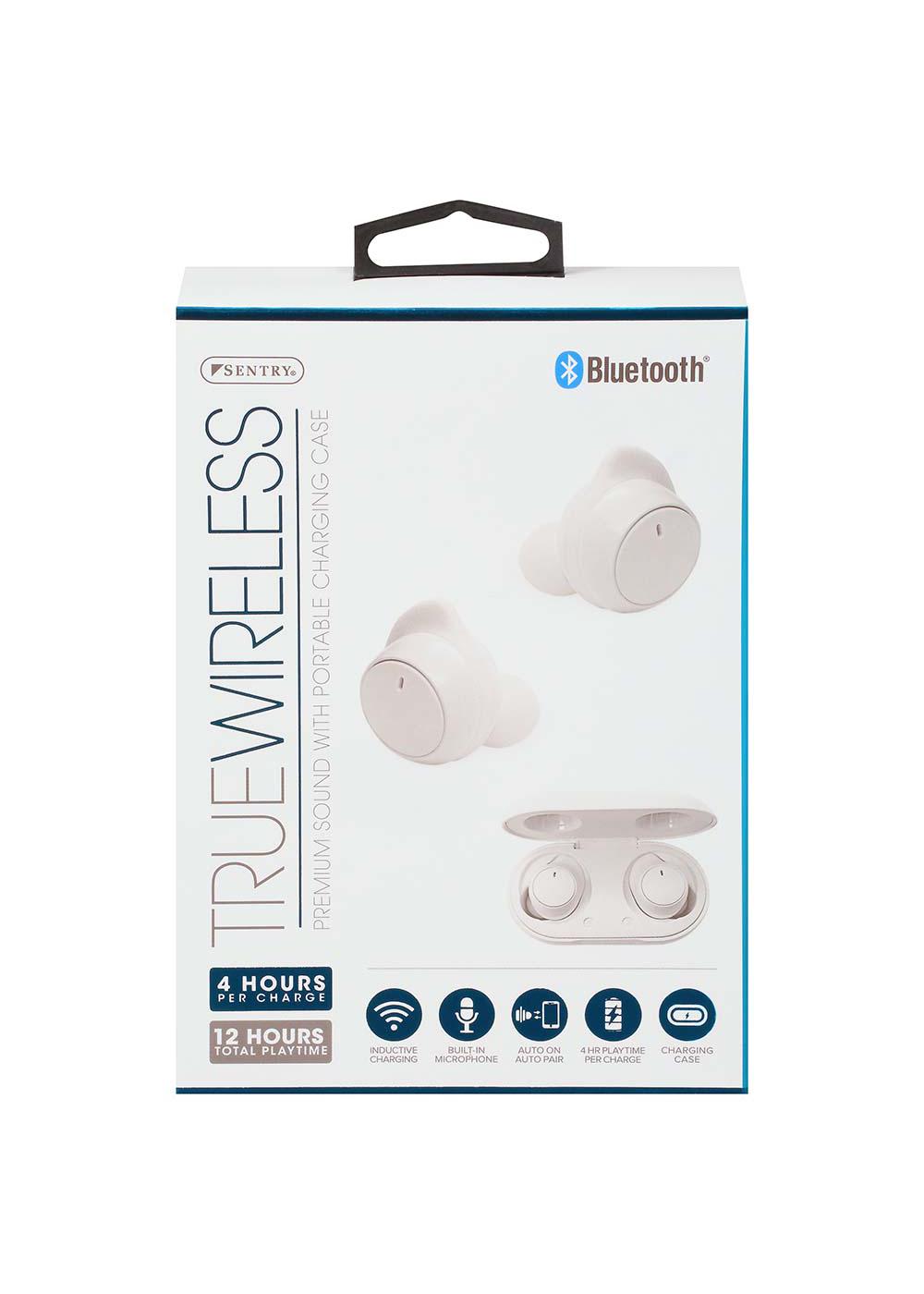 Sentry True Wireless Premium Sound Earbuds - White; image 1 of 2