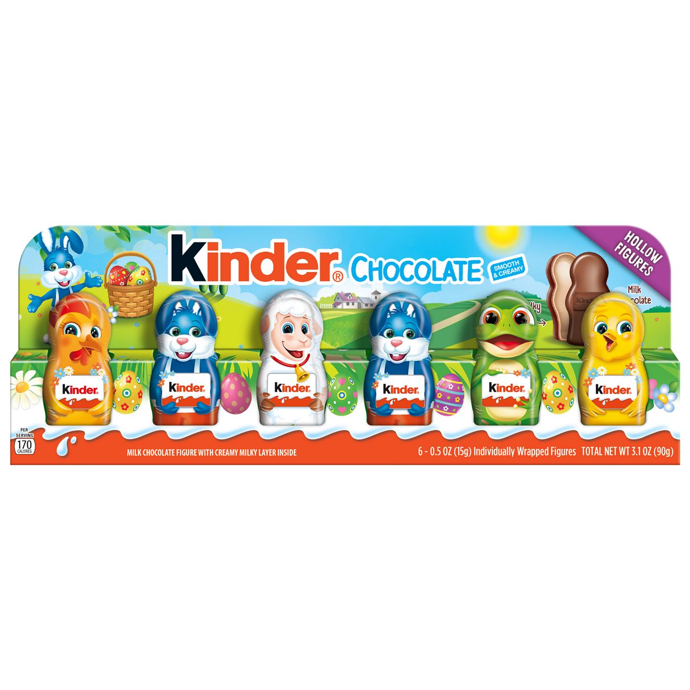 Kinder Milk Chocolate Hollow Easter Figures, 6 pc; image 1 of 9