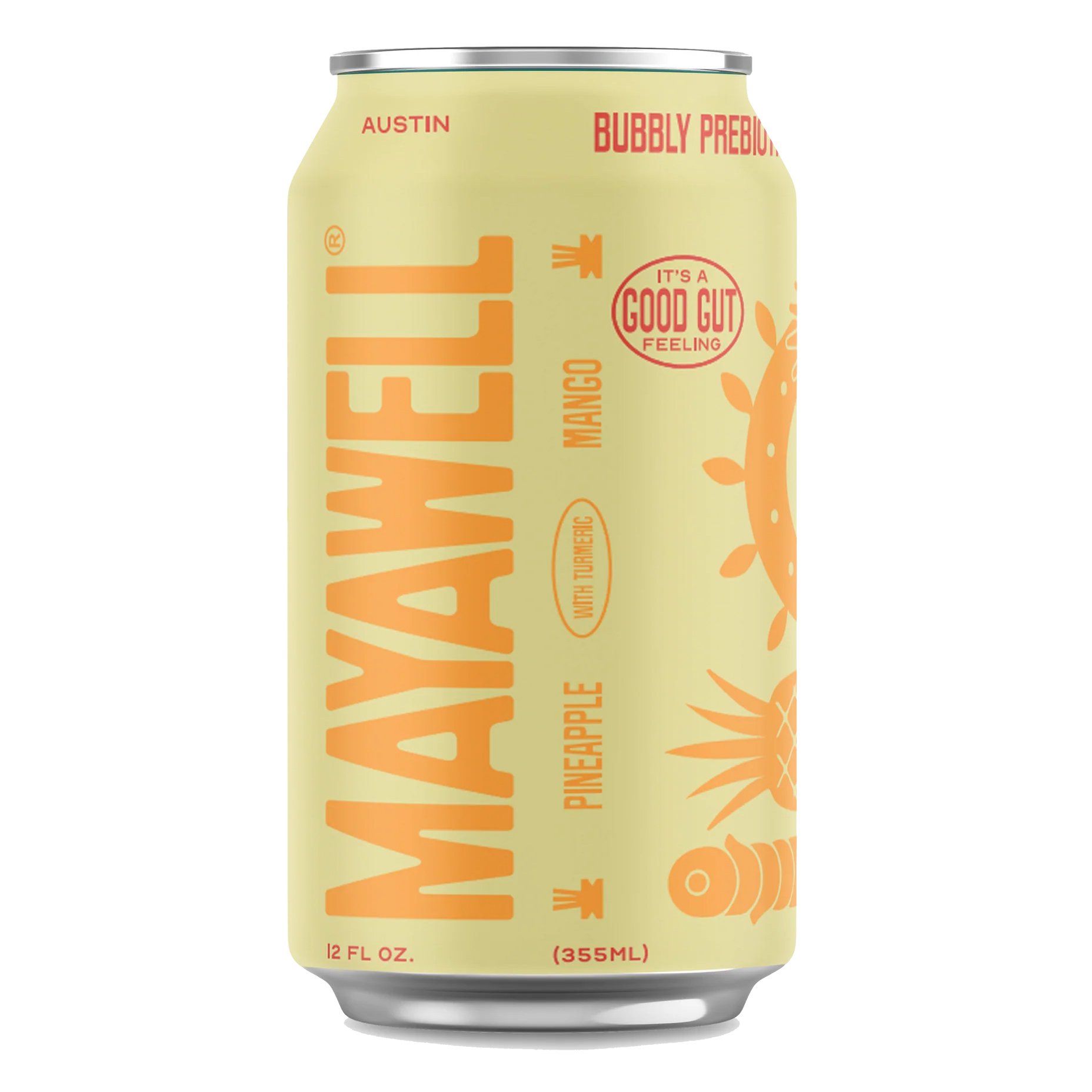 Mayawell Pineapple Mango with Turmeric Prebiotic Soda Shop Soda at HEB