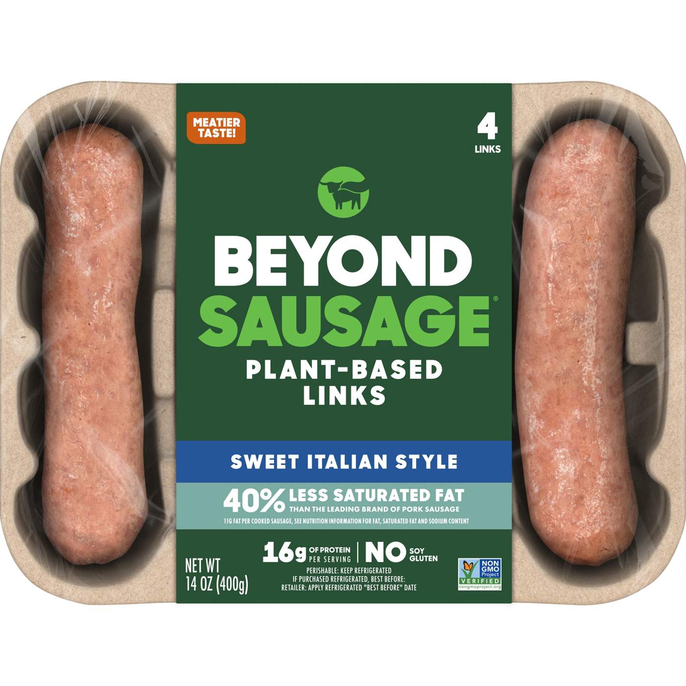 Beyond Meat Beyond Sausage Frozen Plant-Based Sausage Links - Sweet Italian Style; image 1 of 4