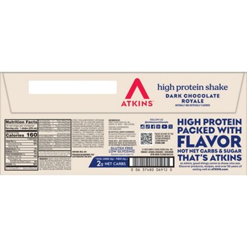 Atkins 15g Protein Shakes 12 pk - Dark Chocolate Royale
