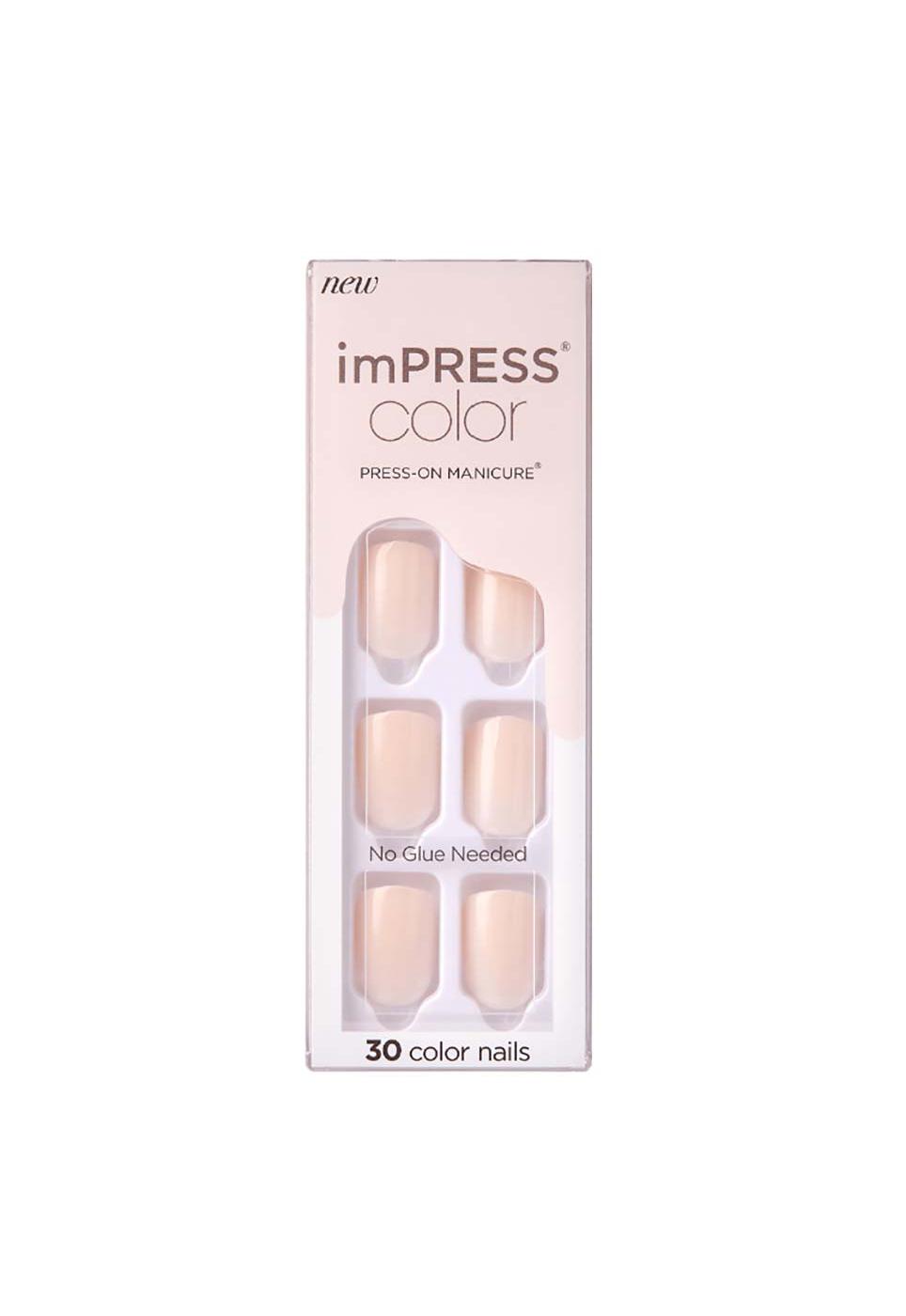 KISS imPRESS Color Press-On Manicure Point Pink; image 1 of 7