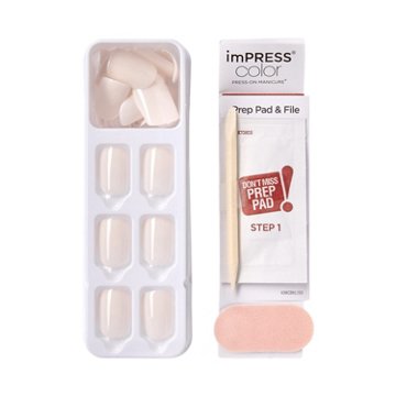 KISS imPRESS Color Press-On Manicure Point Pink