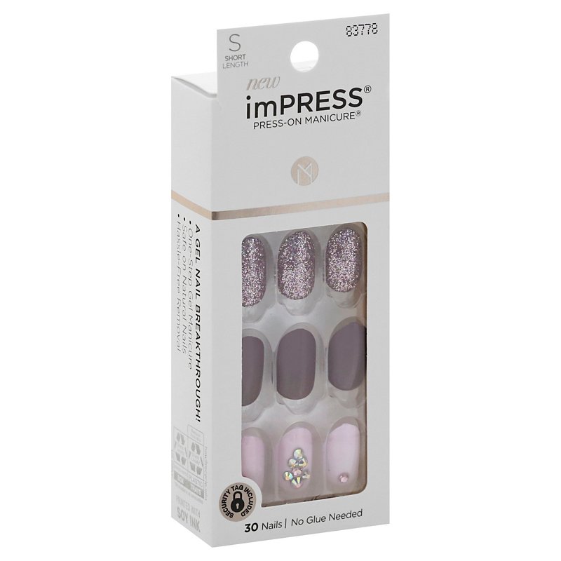 Zeep Agnes Gray India Kiss imPRESS Press-On Manicure Nails Reset - Shop Nails at H-E-B