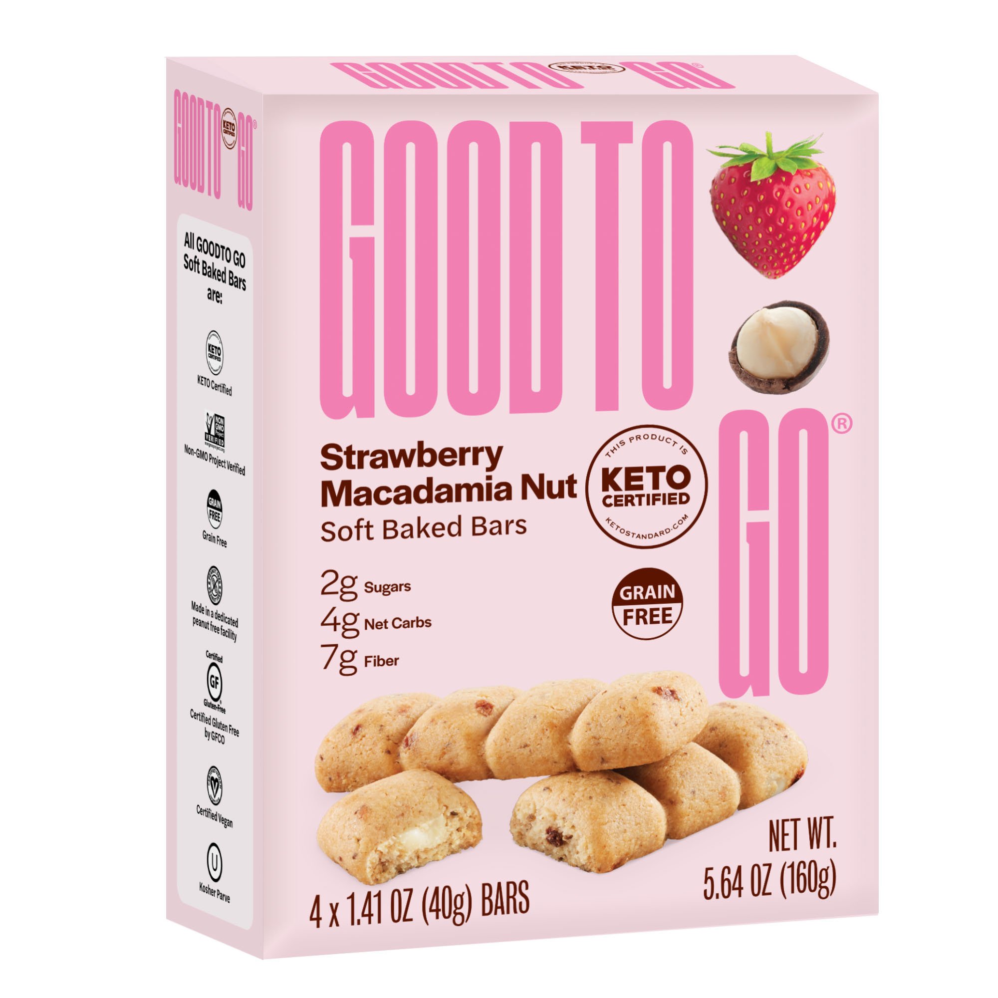 Good to Go Strawberry Macadamia Nut Soft Baked Bars Shop Diet