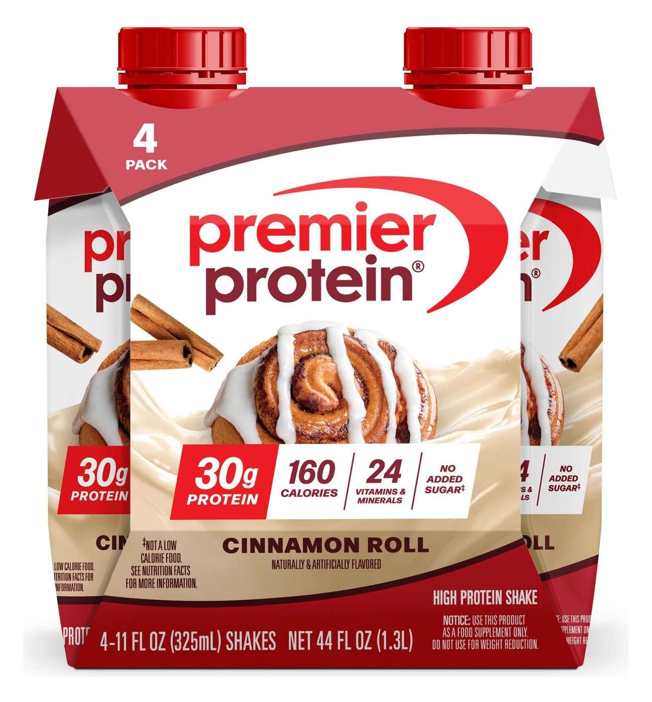 Premier Protein 30g Protein Shakes 4 pk Bottles - Cinnamon Roll; image 1 of 4