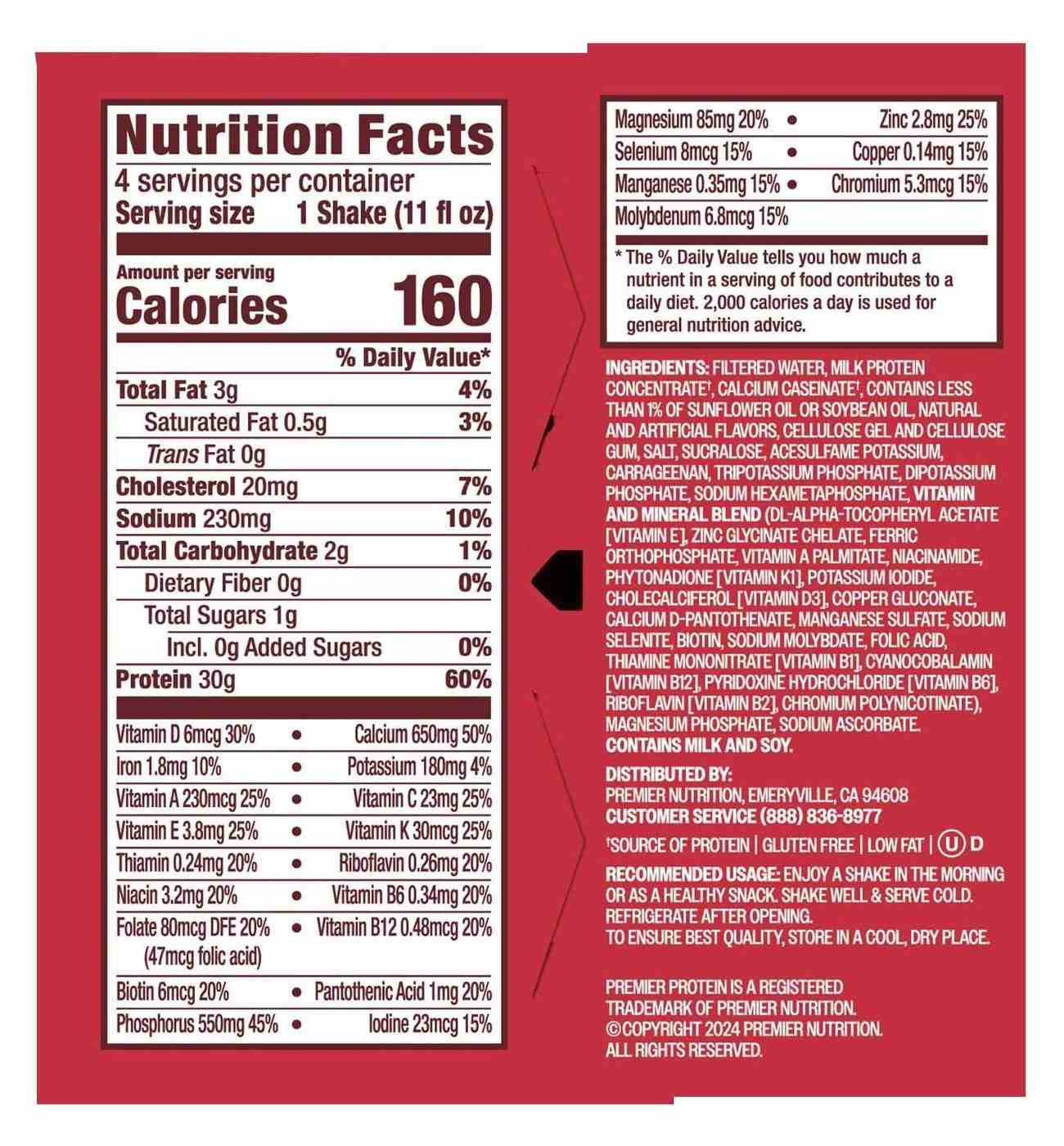 Premier Protein 30g Protein Shakes 4 pk Bottles - Cinnamon Roll; image 3 of 4