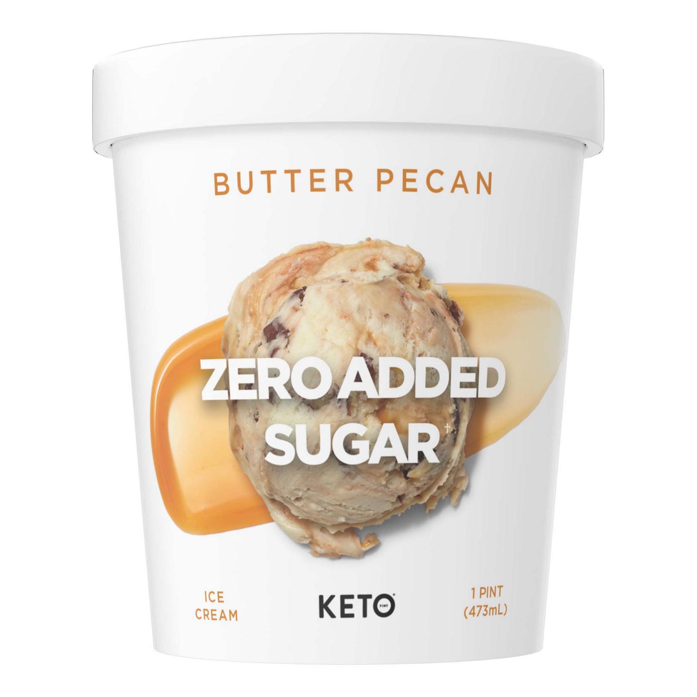 Keto Pint Zero Added Sugar Butter Pecan Ice Cream; image 1 of 3