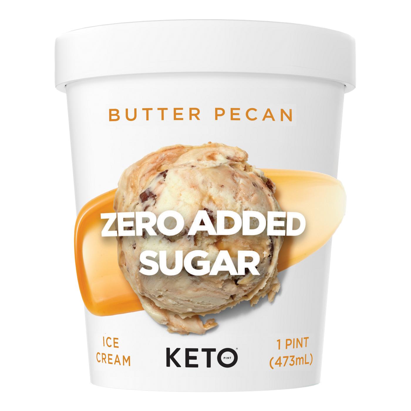 Keto Pint Zero Added Sugar Butter Pecan Ice Cream; image 1 of 5