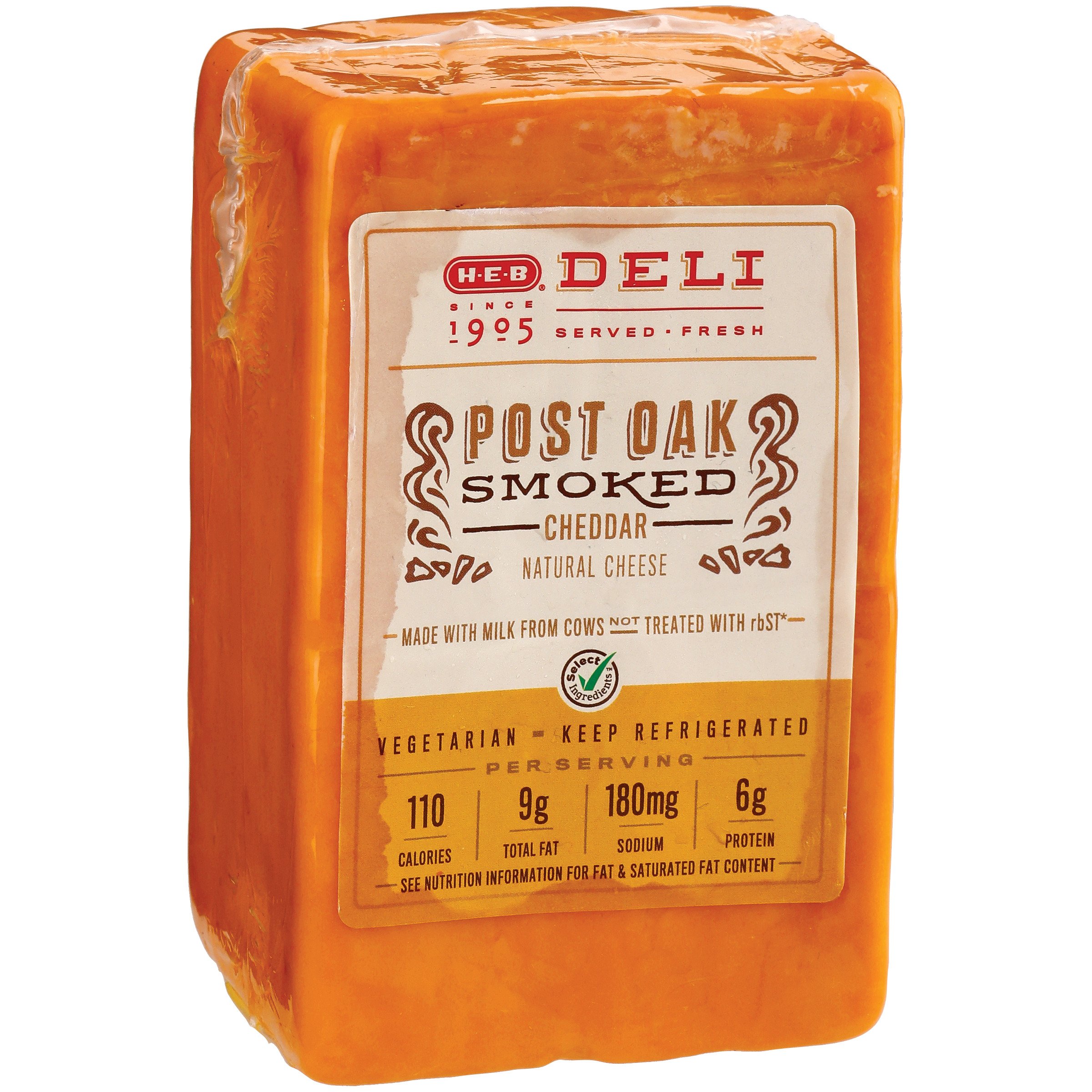 H-E-B Deli Sliced Post Oak Smoked Cheddar Cheese - Shop Cheese at H-E-B