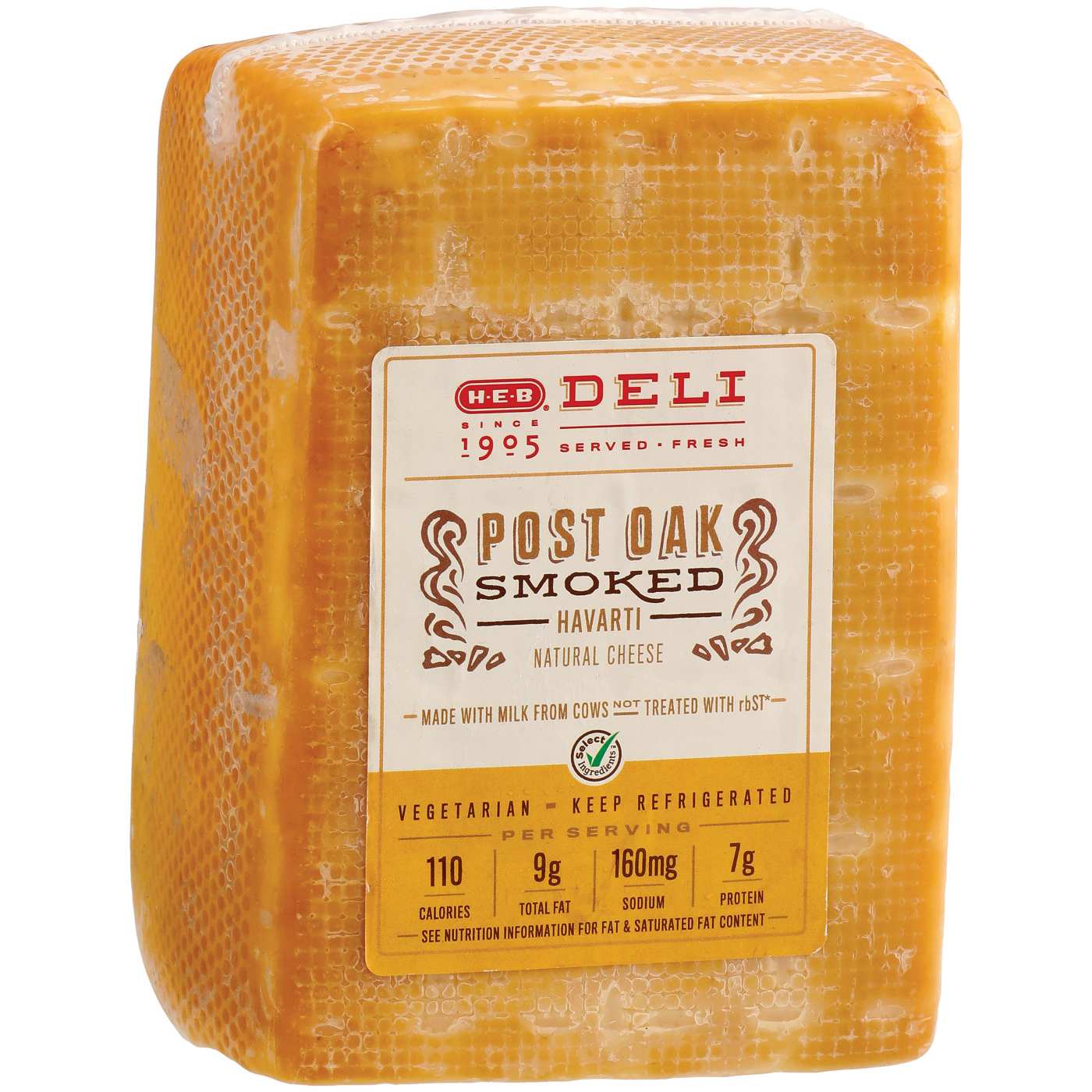 H-E-B Deli Sliced Post Oak Smoked Havarti Cheese; image 2 of 2