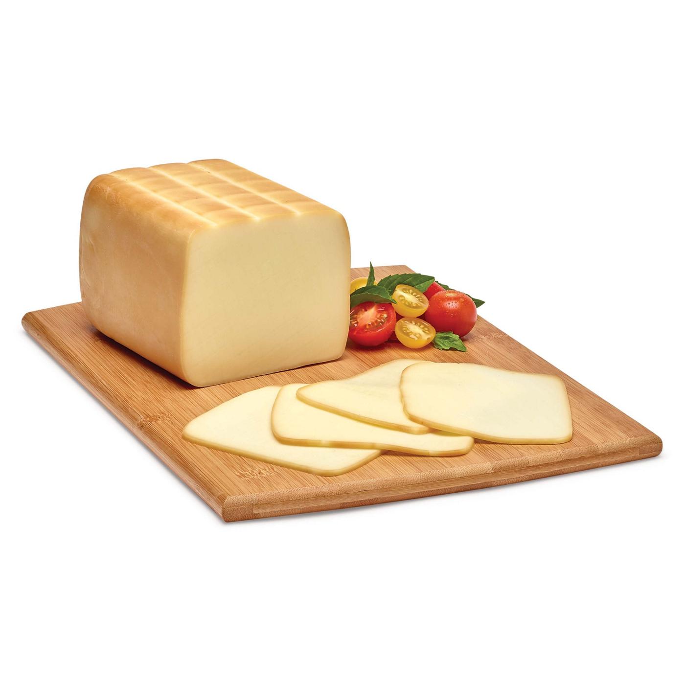 H-E-B Deli Sliced Post Oak Smoked Mozzarella Cheese; image 1 of 2