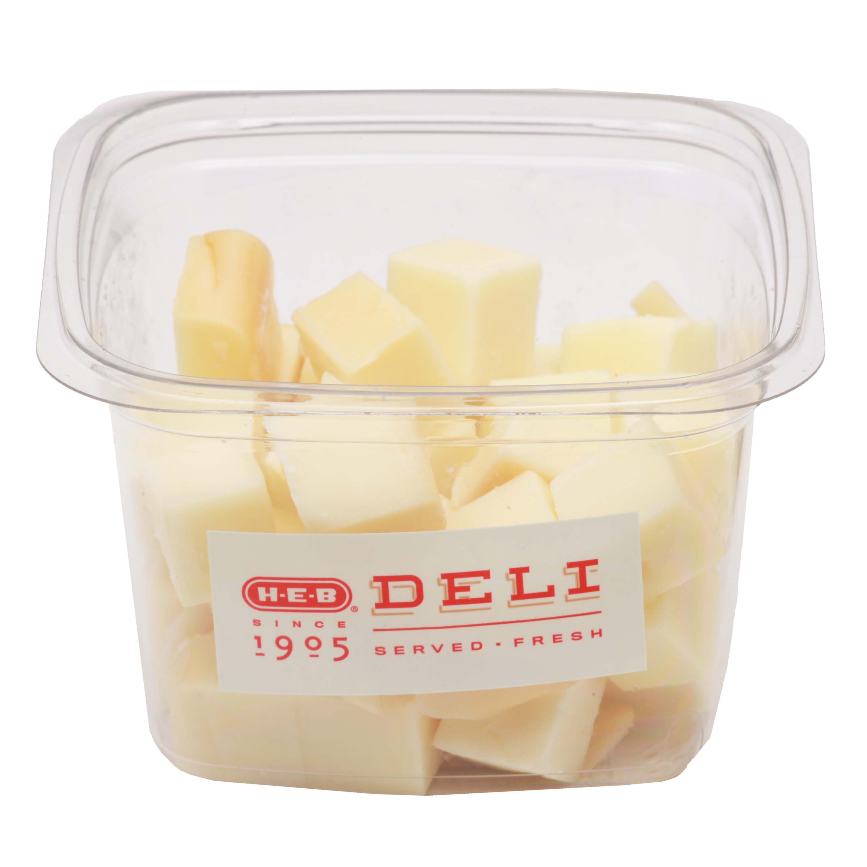 H-E-B Deli Post Oak Smoked Mozzarella Cheese Cubes, Avg. 0.48 lb